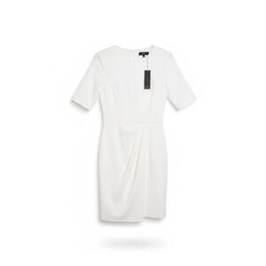 Lulus NWT White Wrap Style Tulip Mini Dress - Size Small